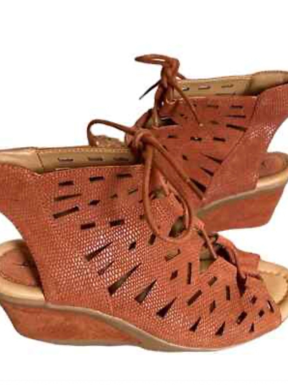 Women’s Lace-Up Earth Daylily Wedge Sandals